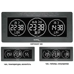 Годинник настільний Technoline WT458 Black (WT458), Чорний - мініатюра 2