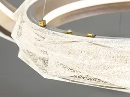 Ошатна LED-люстра Diasha MD3528/600+400CG шампань, 2 кільця, 90 Вт, 60 см, 14-20m2 - мініатюра 4