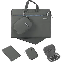 Сумка для ноутбука WiWU Campus Slim Case for MacBook 13` Grey [88401] - мініатюра 3