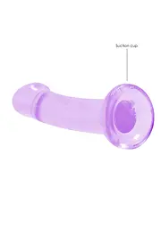 Фалоімітатор RealRock Crystal Clear 6.7" 17 см (фіолетовий) - мініатюра 4