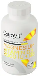 Вітаміни та мінерали OstroVit Magnesium + Vitamin D3 2000 IU + B6 120 таблеток - мініатюра 2