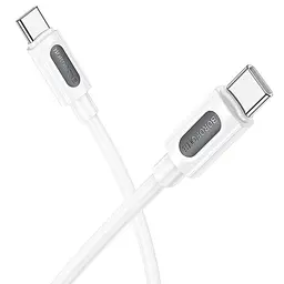 Дата кабель Borofone BX114 Structure Type-C to Type-C 60W (1m) White - мініатюра 3