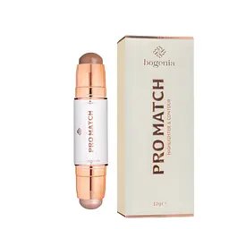 Хайлайтер і контур Bogenia Match Stick Highlighter & Contour (BG656), 001 Світло-бежевий Коричневий