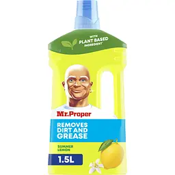 Засіб для миття підлоги Mr. Proper Чистота і блиск Лимон 1.5 л (5410076957484) - мініатюра 1