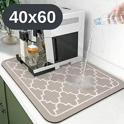 Антиковзаючий кухонний килимок 40×60 см — абсорбуючий для сушіння посуду та під кавоварку KT8001655