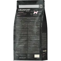 Сухий беззерновий корм для дорослих котів Grandorf Fresh Duck & Sweet Potato Adult Cat качка з бататом 400 г - мініатюра 2