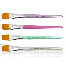Пензель синтетика плоска для декору HOBBY & CRAFT 26 коротка ручка Rosa TALENT