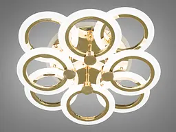 Люстра стельова LED Diasha A8022/4+4G, 110W, 3200K-6000K, золото, сучасний стиль для дому - мініатюра 2
