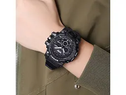 Чоловічий наручний годинник 2197BK Black Skmei acs0030158 - мініатюра 5
