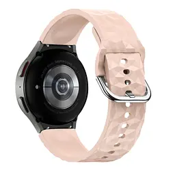 Браслет Diamond для Samsung Galaxy Watch 4 - бежево-рожевий ширина кріплення 20мм силікон Watchbands (W28-6WB21134651) - мініатюра 2