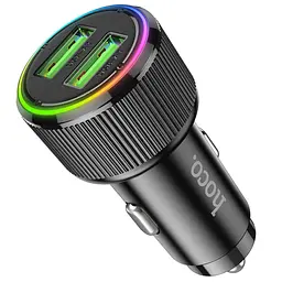 АЗП Hoco NZ14 Guerrero QC3.0 18W total 38W (2USB-A) Black - мініатюра 3