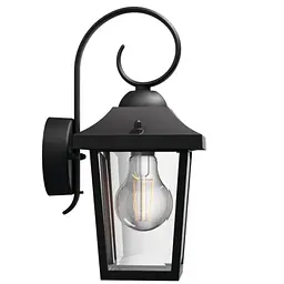 Вуличний настінний світильник Philips Buzzard wall black 1x60W цоколь E2 ІР44 без лампи (915005309001) - мініатюра 2