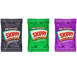 Шоколадні цукерки SKIPPY Milk Chocolate Peanut Butter Halloween Shapes Candy 100г - мініатюра 4