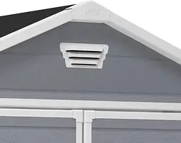 Садовий пластиковий будиночок Keter Manor 6x5 DD сіро-білий - мініатюра 3