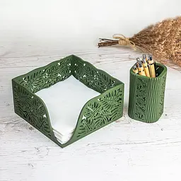 Дерев'яна серветниця VANZA MONSTERA BOX - мініатюра 5