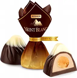 Цукерки Roshen Mont Blanc з цілим лісовим горіхом 1 кг