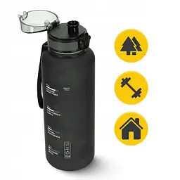 Пляшка для води 4FIZJO спортивна 1000 мл Black (P-5905973403788) - мініатюра 7