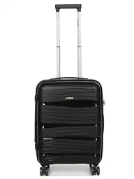 Валіза маленька S поліпропілен Worldline Airtex 283 56×33×22см 52л Чорний - мініатюра 2