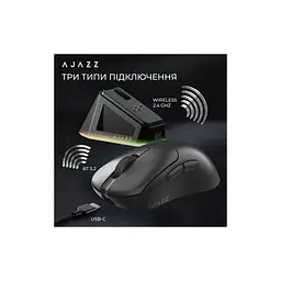 Мышка Ajazz AJ179PRO Wireless/Bluetooth/USB Charging Dock Black (AJ179-PRO-B) - миниатюра 12