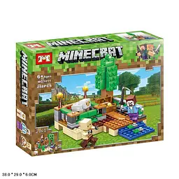 Конструктор із дрібних деталей Minecraft з персонажами та ландшафтом для дітей від 6 років (MG1011)
