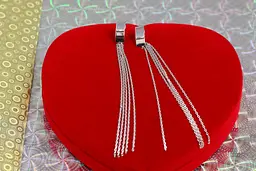 Сережки гвоздики Xuping Jewelry весняні струмки 12 см сріблясті - мініатюра 2