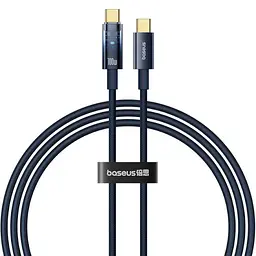 Кабель Baseus Explorer Charging with Auto Shutdown Cable Type-C to Type-C 100W 1m P10319704321-00 Blue