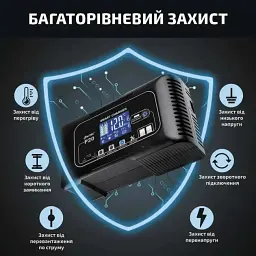 Автоматичний зарядний пристрій HTRC P20 Імпульсний, функція ремонту Repair, десульфатор 12V 20A-24V 10A LiFePO4, AGM, GEL (19524) - мініатюра 9