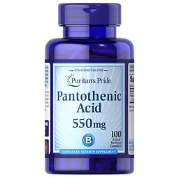 Вітаміни та мінерали Puritan's Pride Pantothenic Acid 550 mg, 100 капсул