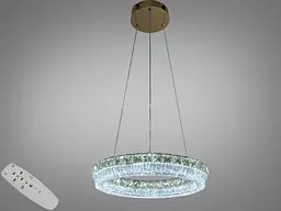 Підвісна світлодіодна люстра Diasha MD6027/400S-gold для спальні, кухні та передпокою, 64 W, 42 см, 0-15 m2