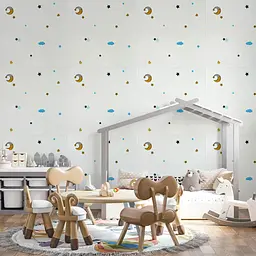 Панель стінова Sticker Wall 3D 700х700х4мм Зірки та місяць на білому тлі SW-00001970 - мініатюра 7