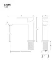 Змішувач для умивальника Corsan Ango black mat низький CMB3016BL Чорний матовий - мініатюра 2