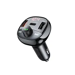 Автомобільний зарядний пристрій + FM ресівер Remax Lodi Series 2xUSB + Type-C 54.5W Чорний (RCC331)