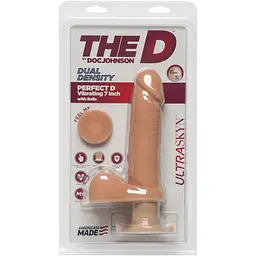 Фалоімітатор Doc Johnson The D - Perfect D - Vibrating 7 Inch - мініатюра 2