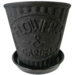 Горщик керамічний АВАНГАРД 5л чорний FLOWERS GARDEN