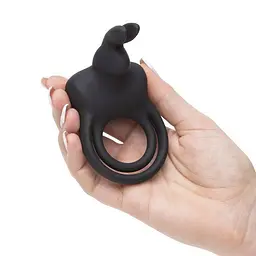 Подвійне ерекційне кільце з вібрацією Happy Rabbit Stimulating Rechargeable Rabbit Cock Ring - мініатюра 4