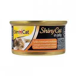 Вологий корм для кішок GimCat Shiny Cat 70 г (тунець та креветки)