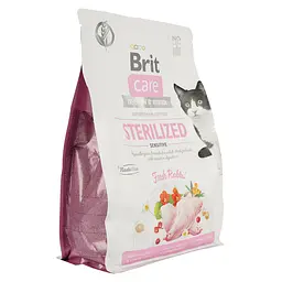Сухий корм для стерилізованих котів з чутливим травленням Brit Care Cat GF Sterilized Sensitive зі свіжим кроликом 2 кг - мініатюра 3