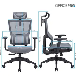 Офісне крісло OfficePro Elegant OC660-B-DG-DG Black/Dark Gray [148664] - мініатюра 15