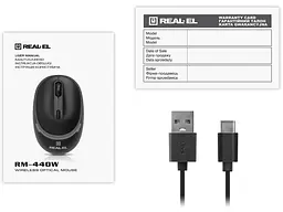 Миша REAL-EL RM-440 W Black (EL123200045) - мініатюра 9