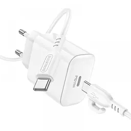 Комплект зарядного пристрою Borofone BA81A 1 Type-C PD20W Type-C to Type-C White (32971_2955230) - мініатюра 4