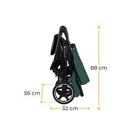 Прогулянкова коляска Kinderkraft Route Platinum Green - мініатюра 8