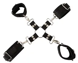 Фіксатори з наручниками Pipedream Heavy-Duty Hogtie Kit чорний - мініатюра 2