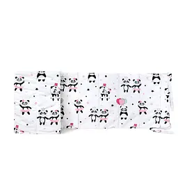 Бортики в дитяче ліжечко 30x60 ROSE PANDA, рожевий (WeltBed_PandaLoveRose_30x60)