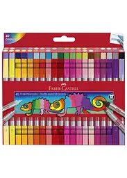 Фломастери 40 кол. FABER CASTELL Fibre-Tip двосторонні (151140) - мініатюра 1