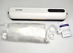Вакуумний пакувальник акумуляторний USB Вакууматор для вологих та сухих продуктів, м'яса, овочів, зелені для тривалого зберігання із запаюванням 38×8см пакети до 30см UKC Vacuum Sealer - мініатюра 6