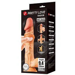 Вібратор Pretty Love Sliding Skin 9.4" Flesh - мініатюра 2