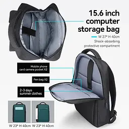 Рюкзак Mark Ryden для ноутбука 15.6 дюймів MR2900JY водостійкий Чорний - мініатюра 2