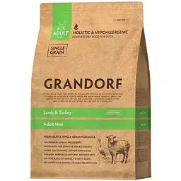 Сухой корм для взрослых собак мелких пород Grandorf Lamb & Turkey Adult Mini ягненок с индейкой 8 кг