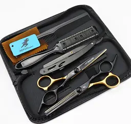 Набор парикмахерских ножниц и инструментов для Barbershop 7ел gold/black