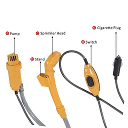 Автомобільний душ переносний Automobile Shower Set 12В, з живленням від прикурювача - мініатюра 3